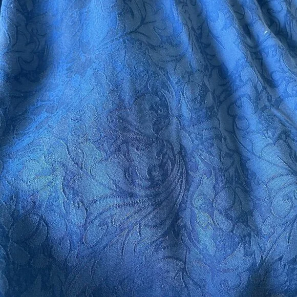 Holding Horses Leyton Blue Floral Swing Mini Dress Open Slit Long Sleeve XS - Picture 9 of 9